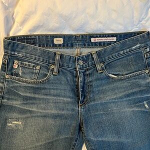 Ag Adriano Goldschmied Boyfriend Jeans — Faded Blue Denim